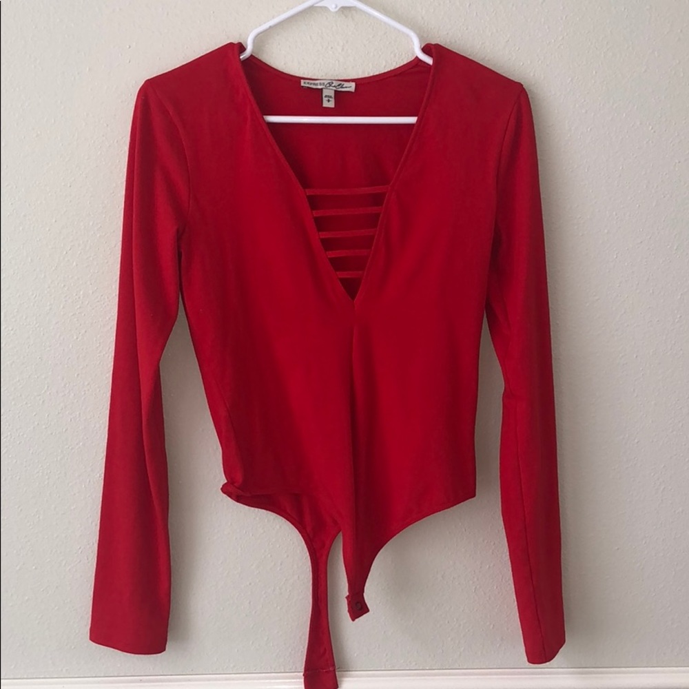 Red Express bodysuit worn once